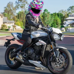 Motorcycle Helmet Cover - Rainbow Long Fur^Moto Loot Discount