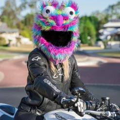 Motorcycle Helmet Cover - Rainbow Long Fur^Moto Loot Discount