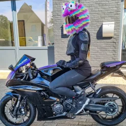 Motorcycle Helmet Cover - Rainbow Long Fur^Moto Loot Discount