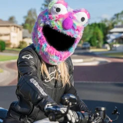 Motorcycle Helmet Cover - Rainbow Short Fur^Moto Loot