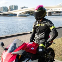 Motorcycle Helmet Mohawk - Pink And White^Moto Loot New