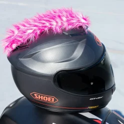 Motorcycle Helmet Mohawk - Pink And White^Moto Loot New