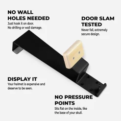 Motorcycle Helmet Rack (Over Door) by - Black^Moto Loot Discount