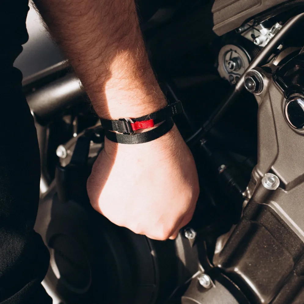 Motorcycle Helmet Strap Double Wrap Bracelet^Moto Loot Sale