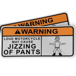 Motorcycle Sticker - Jizz Pants (2 Pack)^Moto Loot Clearance