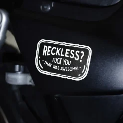 Motorcycle Sticker - Reckless? (2 Pack)^Moto Loot Discount