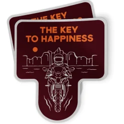 Motorcycle Sticker - The Key To Happiness (2 Pack)^Moto Loot Hot