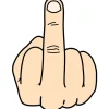 Reflective Motorcycle Sticker - Fuck You (2 Pack)^Moto Loot New