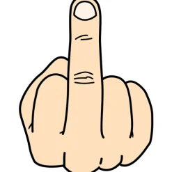 Reflective Motorcycle Sticker - Fuck You (2 Pack)^Moto Loot New
