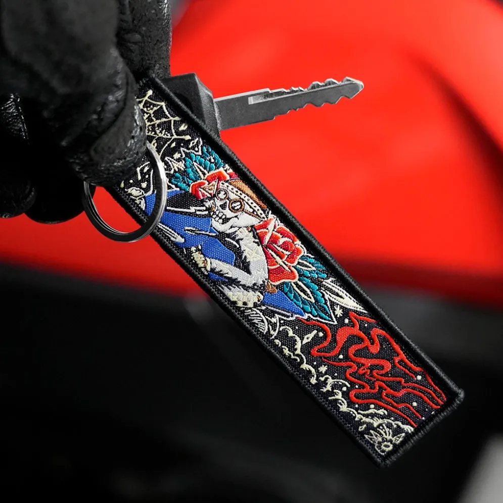 Skull Cap Rider - Motorcycle Keychain^Moto Loot Clearance