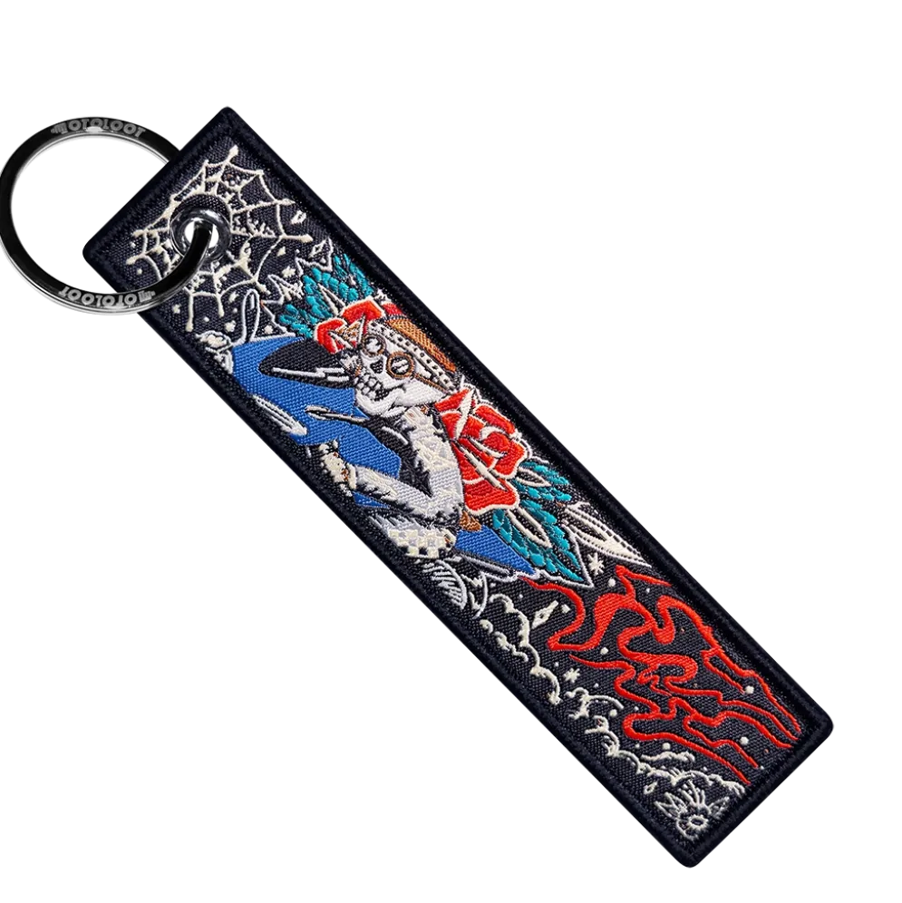 Skull Cap Rider - Motorcycle Keychain^Moto Loot Clearance