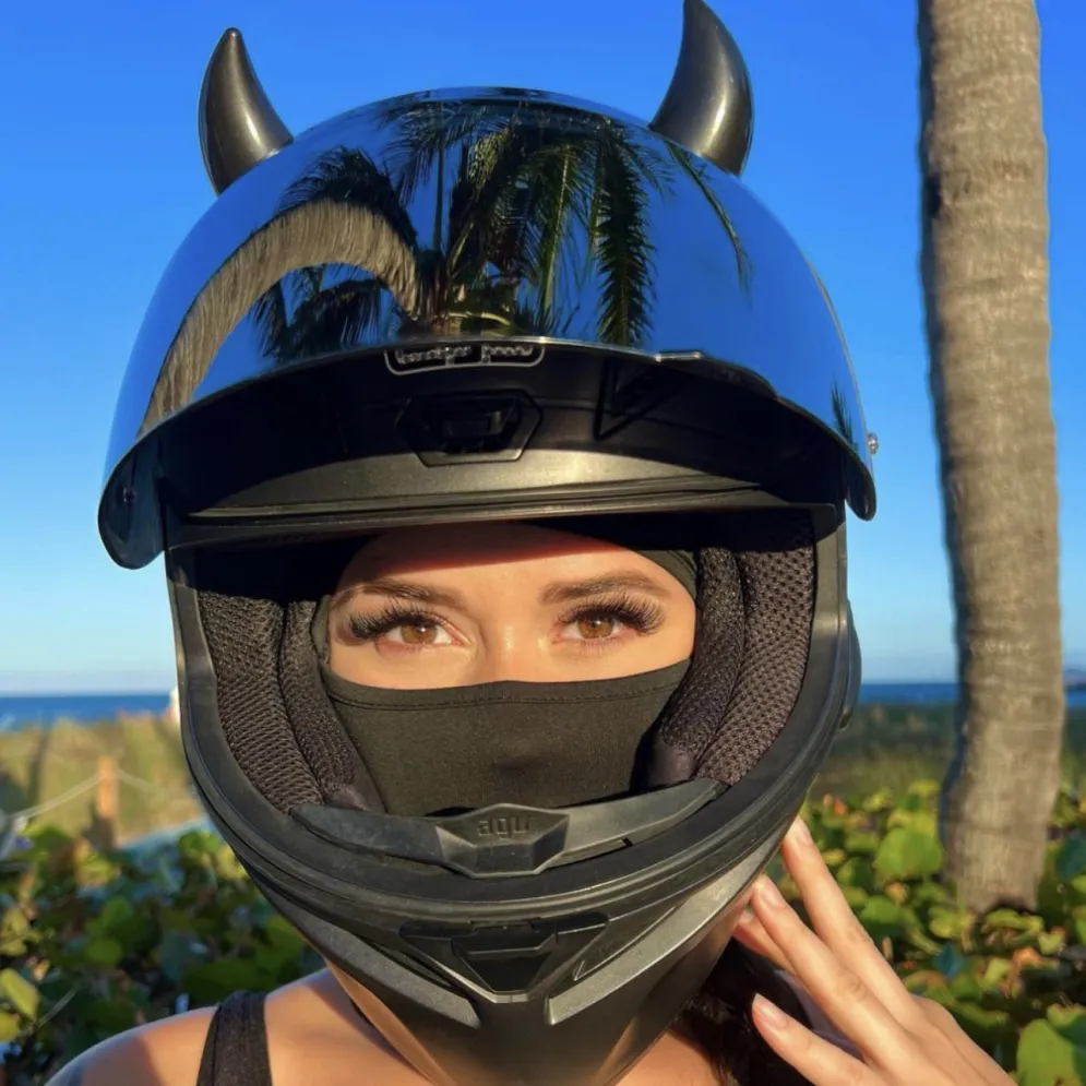 Small Horns Black - Motorcycle Helmet Accessory^Moto Loot