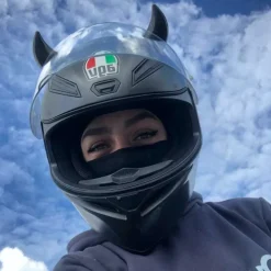 Small Horns Black - Motorcycle Helmet Accessory^Moto Loot