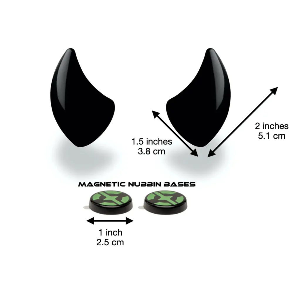 Small Horns Black - Motorcycle Helmet Accessory^Moto Loot