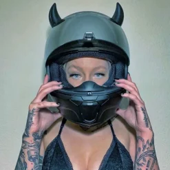 Small Horns Black - Motorcycle Helmet Accessory^Moto Loot