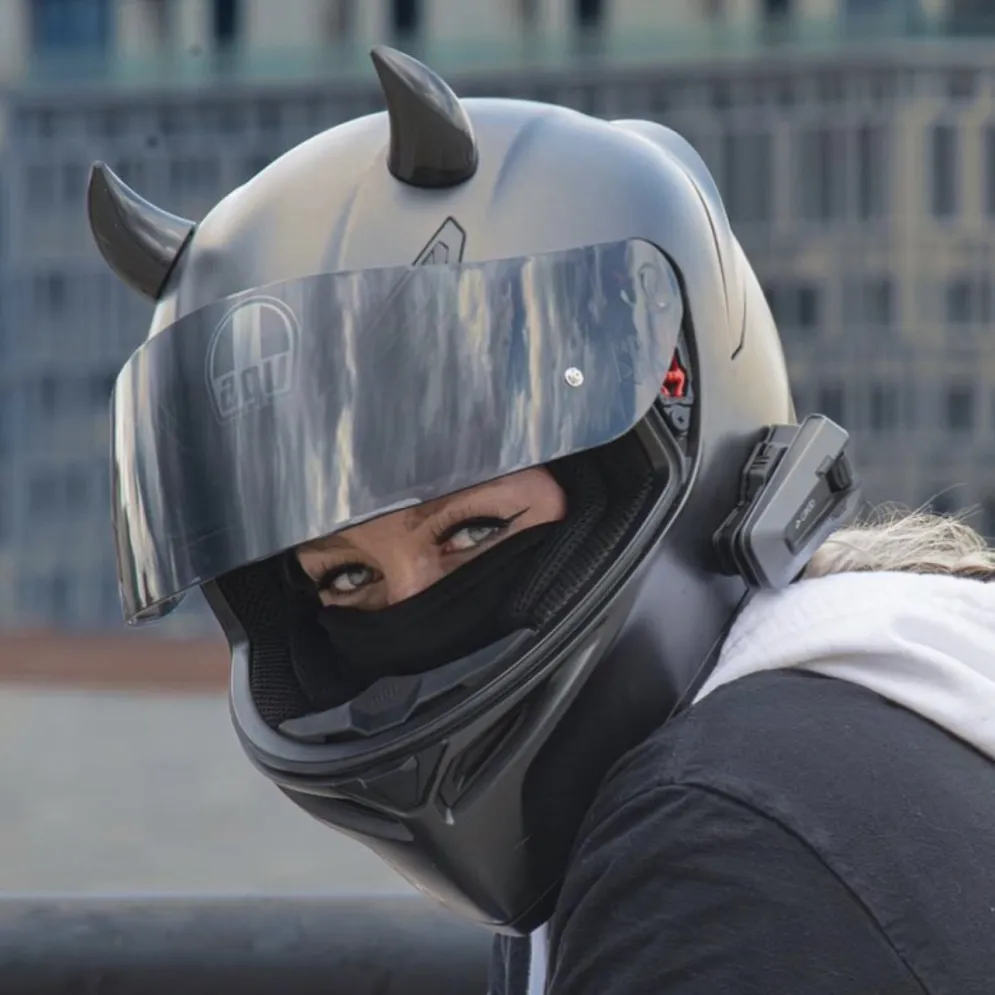 Small Horns Black - Motorcycle Helmet Accessory^Moto Loot
