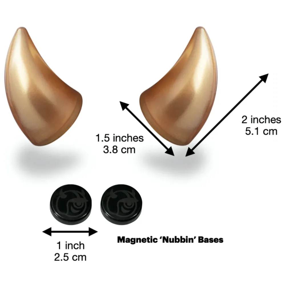 Small Horns Gold - Motorcycle Helmet Accessory^Moto Loot Discount