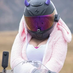 Small Horns Purple - Motorcycle Helmet Accessory^Moto Loot Hot