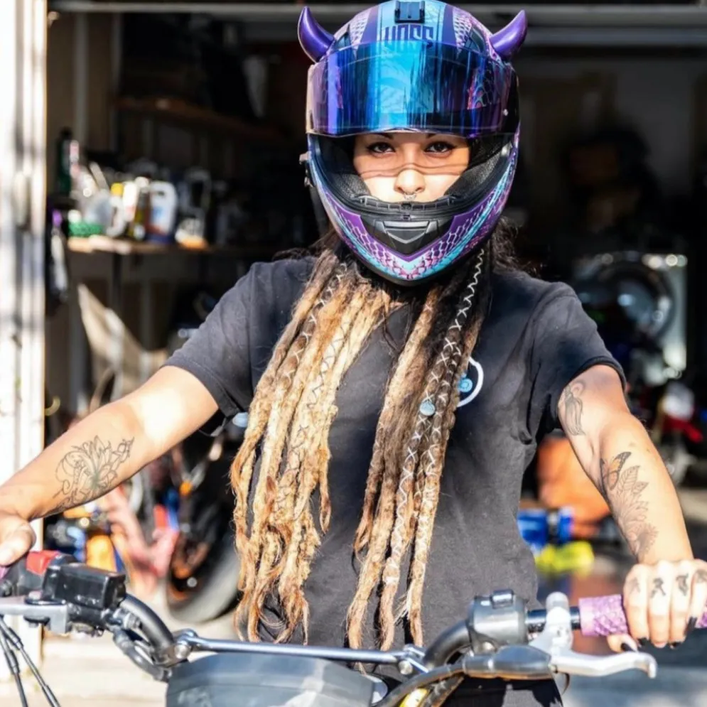 Small Horns Purple - Motorcycle Helmet Accessory^Moto Loot Hot