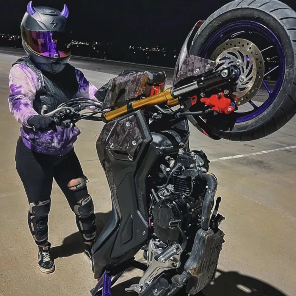 Small Horns Purple - Motorcycle Helmet Accessory^Moto Loot Hot