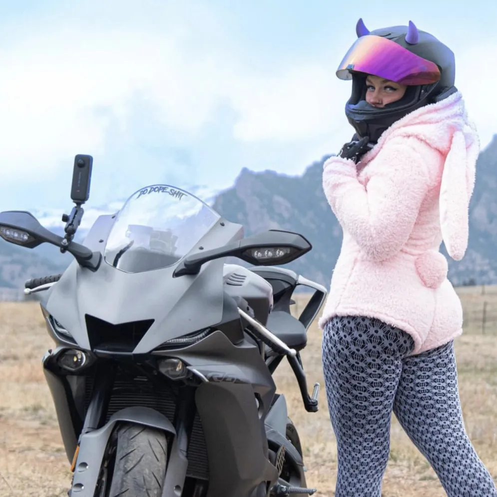 Small Horns Purple - Motorcycle Helmet Accessory^Moto Loot Hot