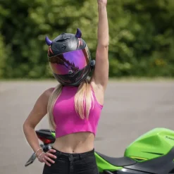 Small Horns Purple - Motorcycle Helmet Accessory^Moto Loot Hot