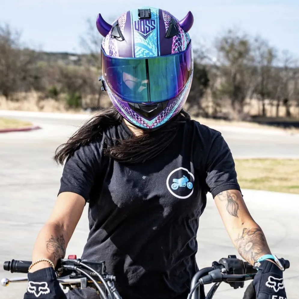 Small Horns Purple - Motorcycle Helmet Accessory^Moto Loot Hot