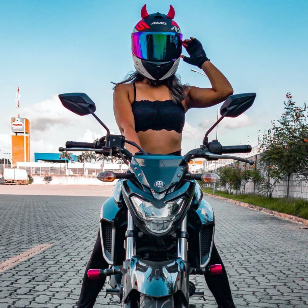 Small Horns Red - Motorcycle Helmet Accessory^Moto Loot Clearance