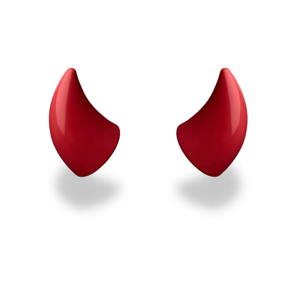 Small Horns Red - Motorcycle Helmet Accessory^Moto Loot Clearance