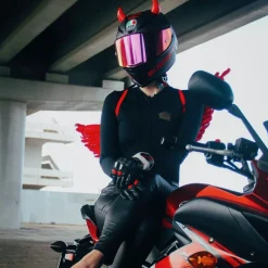 Small Horns Red - Motorcycle Helmet Accessory^Moto Loot Clearance