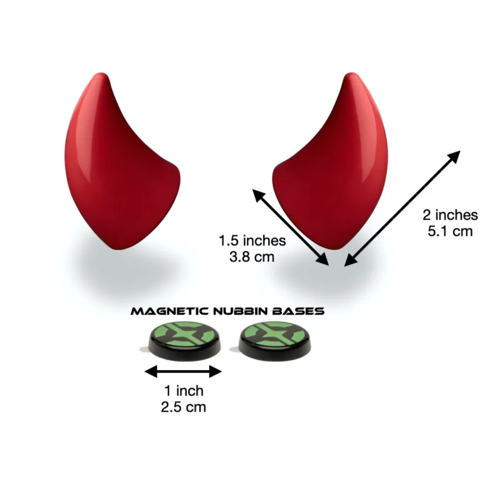 Small Horns Red - Motorcycle Helmet Accessory^Moto Loot Clearance