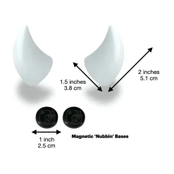 Small Horns White - Motorcycle Helmet Accessory^Moto Loot Hot