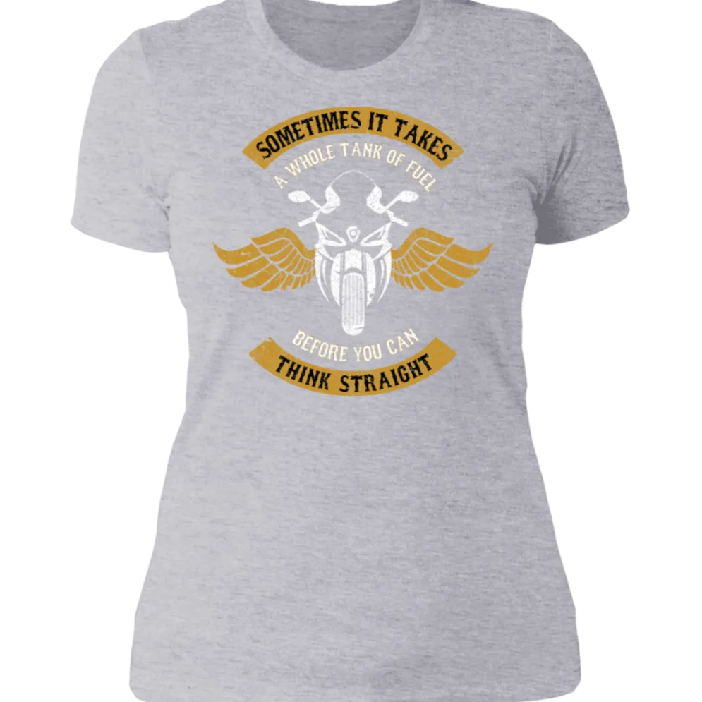 THINK STRAIGHT LADIES T-SHIRT^CustomCat Best