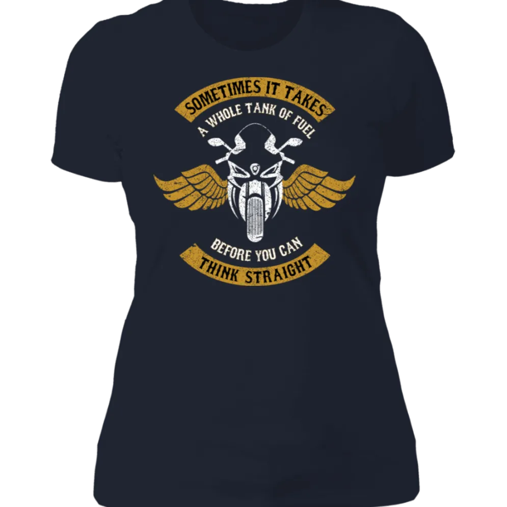 THINK STRAIGHT LADIES T-SHIRT^CustomCat Best