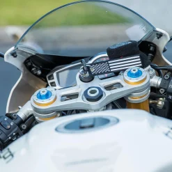Usa Flag Black And White - Motorcycle Keychain^Moto Loot Sale