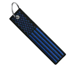 Usa Flag Blue And Black - Motorcycle Keychain^Moto Loot Sale