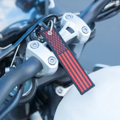 Usa Flag Red And Black - Motorcycle Keychain^Moto Loot Online
