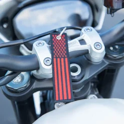 Usa Flag Red And Black - Motorcycle Keychain^Moto Loot Online