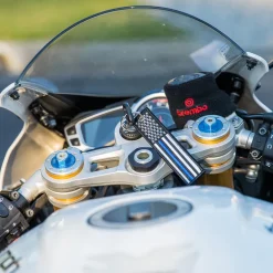 Usa Flag Thin Blue Line - Motorcycle Keychain^Moto Loot