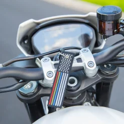Usa Flag Thin Blue, Red, Green Line- Motorcycle Keychain^Moto Loot Best