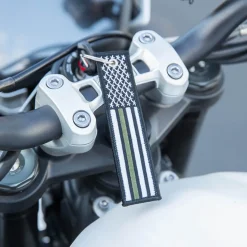 Usa Flag Thin Green Line- Motorcycle Keychain^Moto Loot Outlet