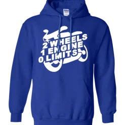 2 Wheels 1 Engine 0 Limits Hoodie^CustomCat Clearance