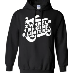 2 Wheels 1 Engine 0 Limits Hoodie^CustomCat Clearance